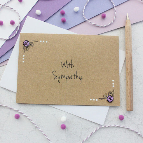 With Sympathy, Bereavement Card