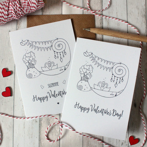 Illustrated Happy Valentine's Day Card