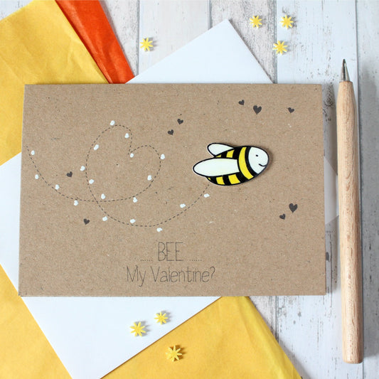 Bee my Valentine? Happy Valentine's Day Card