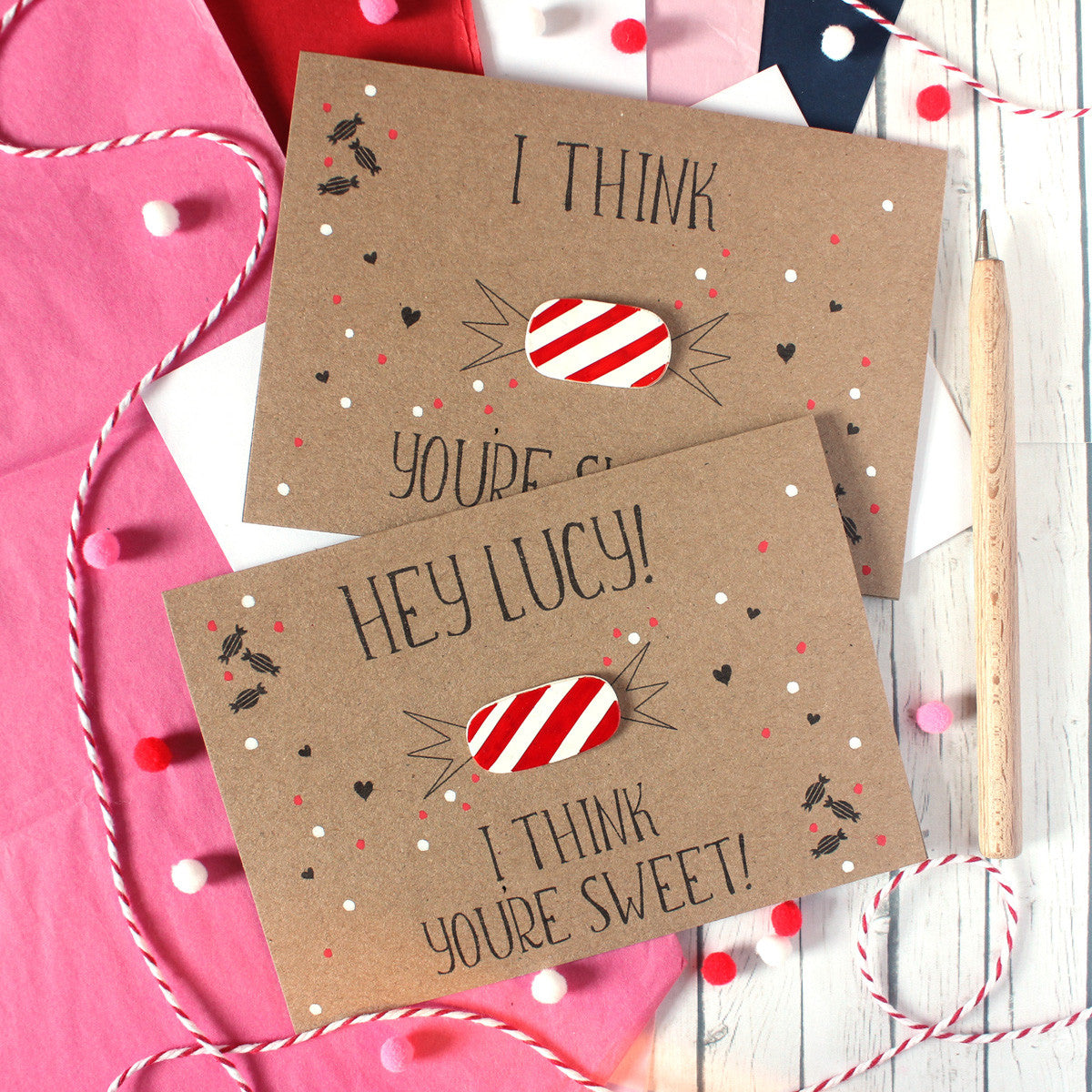 Sweet Valentine Card, You're Sweet, Happy Valentine's Day, Personalised Valentine, School Valentine Card