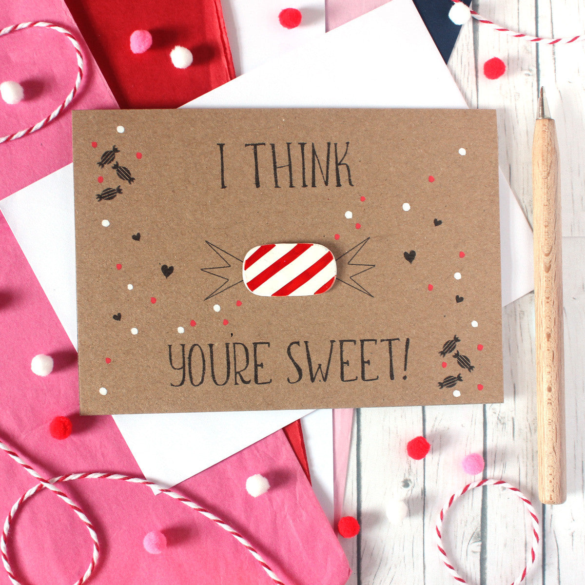 Sweet Valentine Card, You're Sweet, Happy Valentine's Day, Personalised Valentine, School Valentine Card