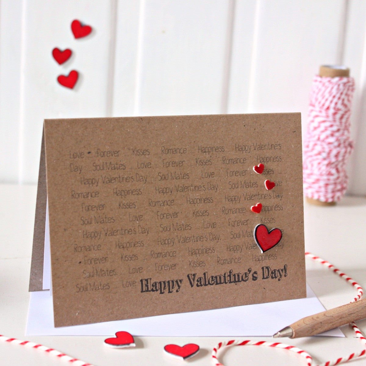 Personalised Valentines Card. Valentine. Love Heart. Happy Valentine's Day. Personalised Valentine. Handmade Card. Red Heart. Love Heart.