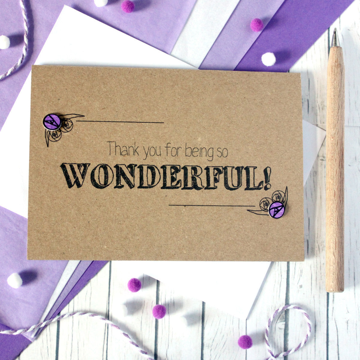 Personalised Thank You Card. Thank You Card. Thank You. Handmade Thank You Card. Wedding Thank You Card. Roses Card. Thanks. Thank You.