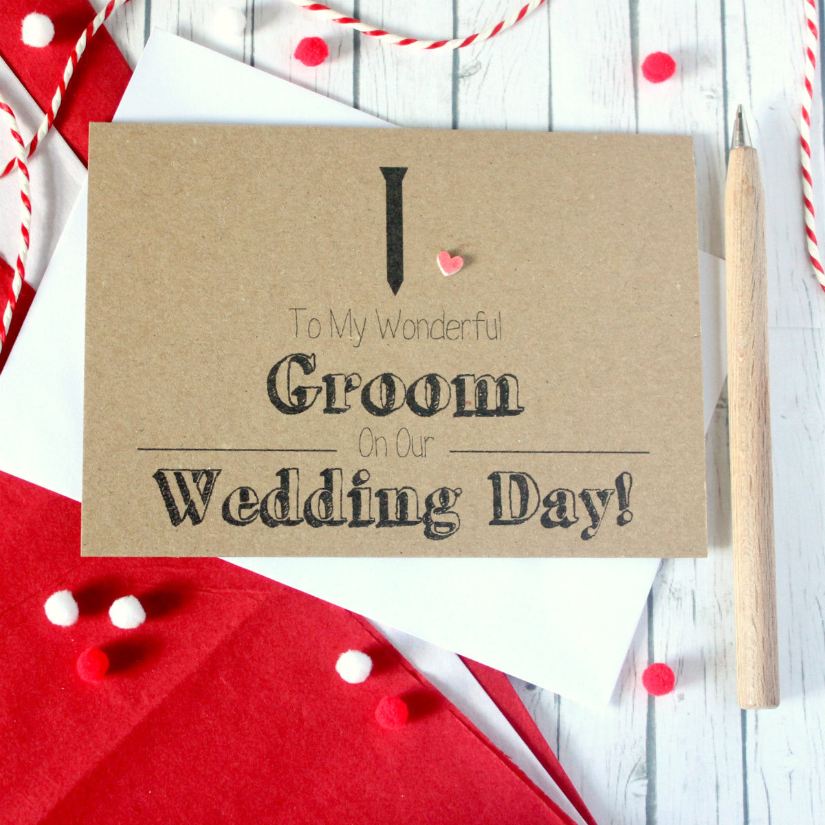 Handmade Wedding Card. Groom Card. Groom Wedding Card. Black Tie Card. Wedding Card for Groom. Wedding Day Card for Groom.