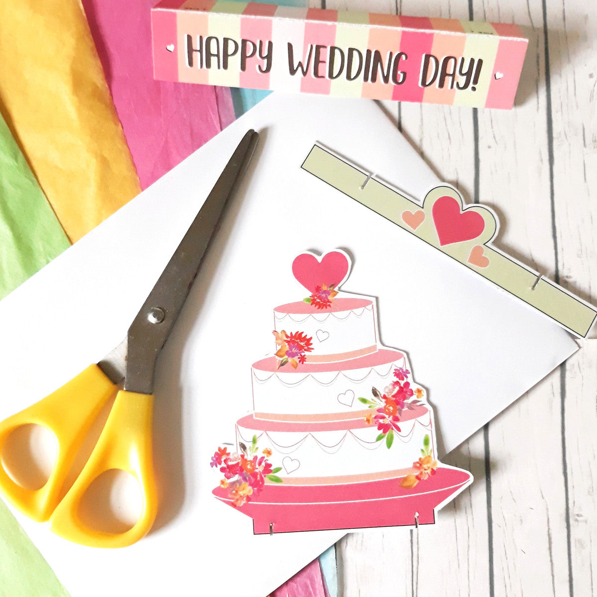 3D Wedding Day Card