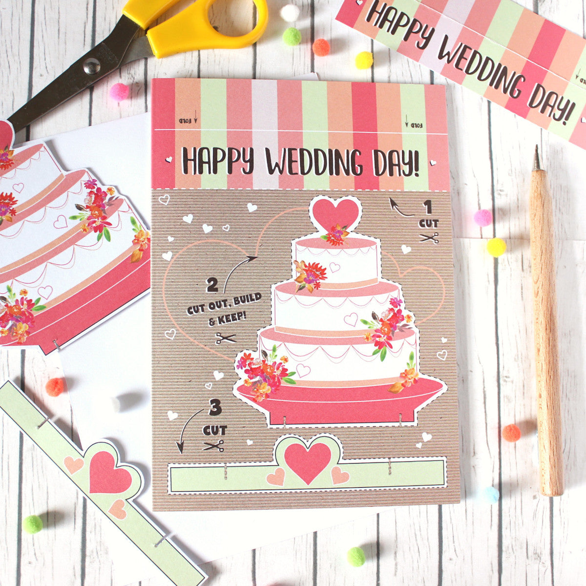 Cut Out and Keep Wedding Day Card