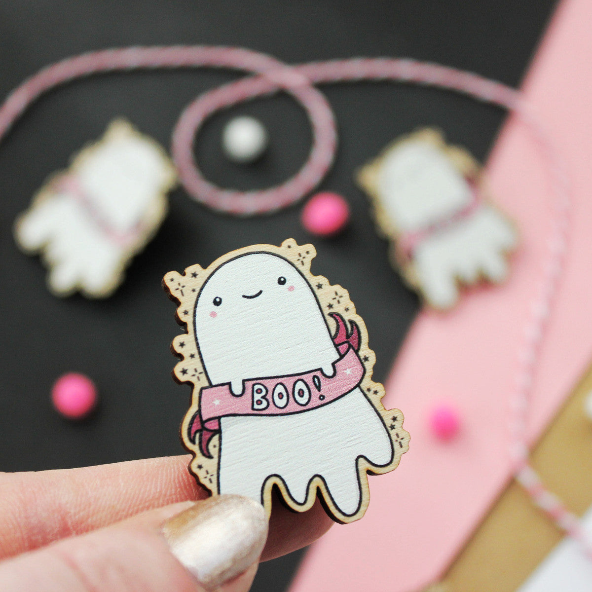 Cute Ghost Pin Badge